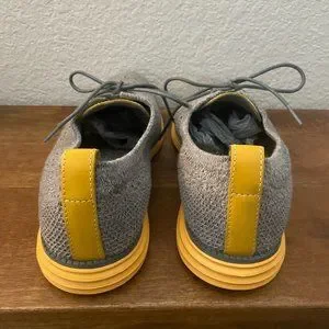 COLE HAAN Original Grand Stitchlite Wingtip Oxford Men\'s 9.5 (Men’s) Grey/Yellow Cole Haan OriginalGrand Wingtip Oxford with Stitchlite  main image 4